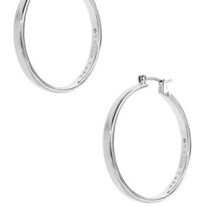 Trina Turk Silver Tone Plated Hoop Earrings NWT